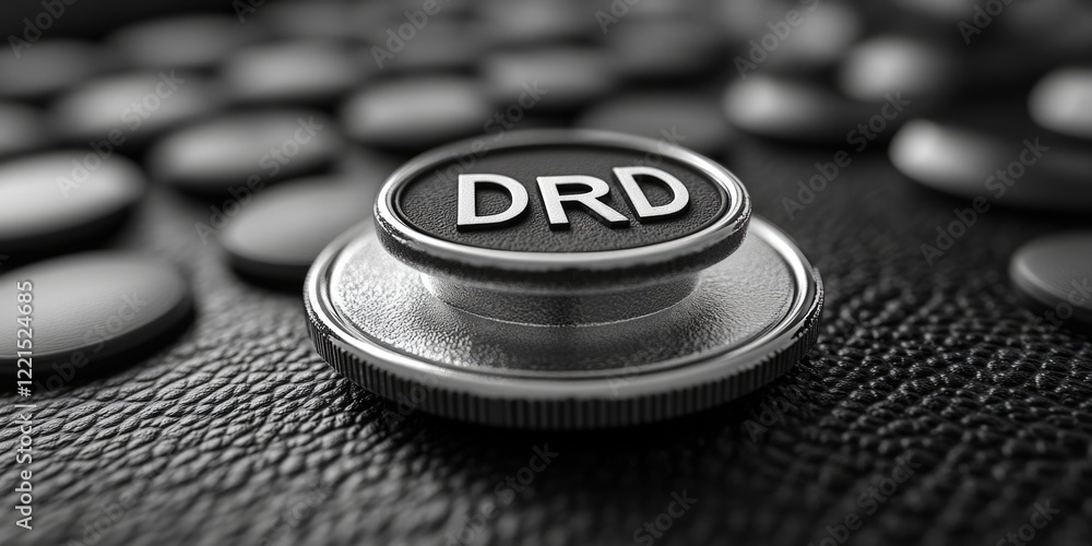 Poster a detailed view of a single button on a modern computer keyboard