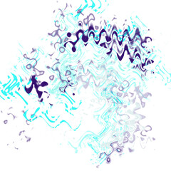 An abstract transparent psychedelic wavy liquid splatter design element overlay.