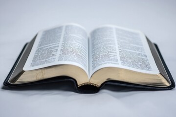 Obraz premium A single open book sits on top of a wooden table, ready for reading