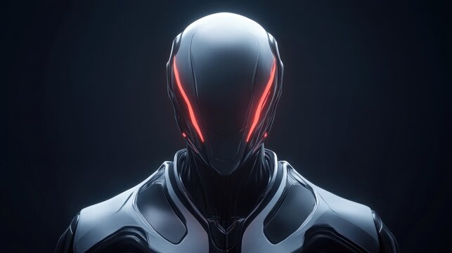 Cyberpunk android, futuristic robot