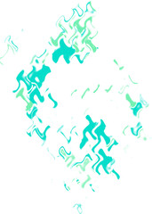 An abstract transparent psychedelic wavy liquid splatter design element overlay.