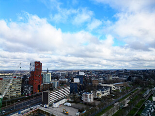 Fototapeta premium Nijmegen Central District Aerial Shot.