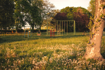 Retro playground at lake Balaton, Hungary