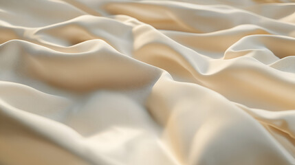 Obraz premium Soft, creamy fabric drapes elegantly, creating a luxurious and flowing texture. Perfect for fashion, beauty, or design projects.