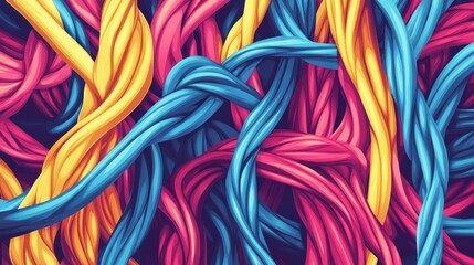 Mesmerizing abstract background with dynamic and fluid geometric patterns in a vibrant color palette  This digital features a psychedelic