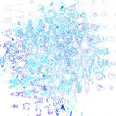 An abstract transparent psychedelic wavy liquid splatter design element overlay.