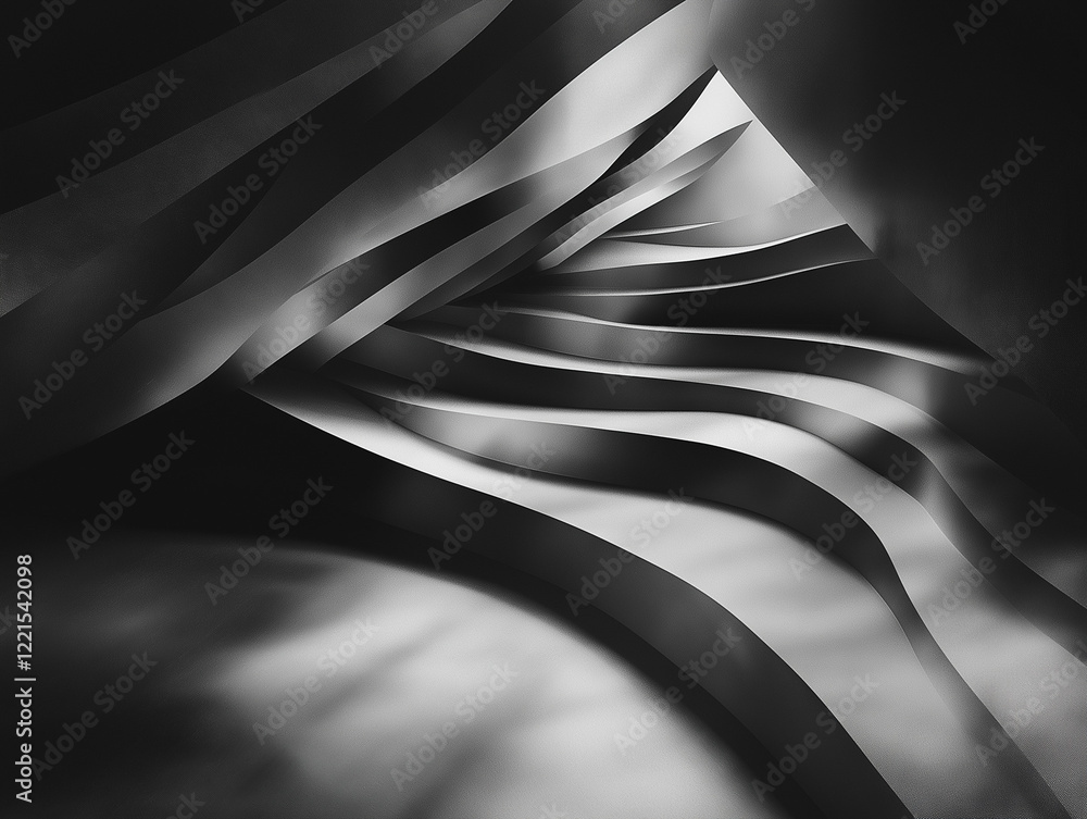 Aufkleber abstract grayscale gradient: sleek modern design background for tech, branding, and web projects.