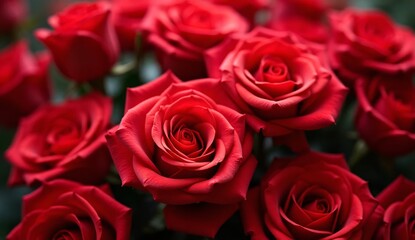 Fototapeta premium bouquet of red roses