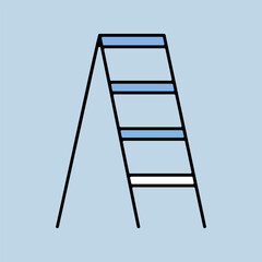 Garden stairs, stepladder isolated vector icon