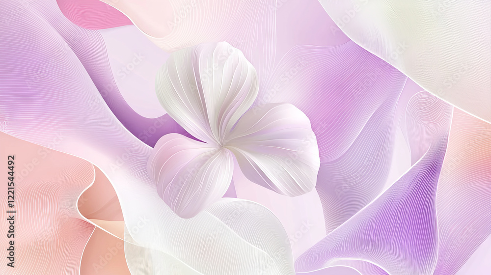 Poster abstract pastel background with flowing shapes and soft hues. concept of tranquility, artistic desig