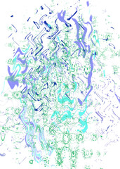 An abstract transparent psychedelic wavy liquid splatter design element overlay.