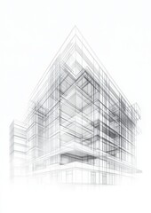 Fototapeta premium skyscraper, x ray building construction, 5:7