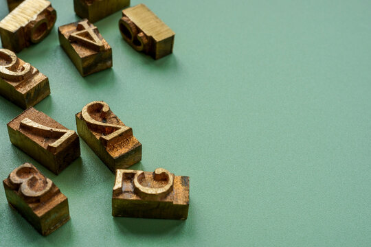 Close-up of typographic numbers as a symbol of calculations and planning.