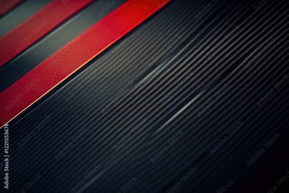 Poster a close-up shot of a red and black striped pattern, great for adding texture to your designs