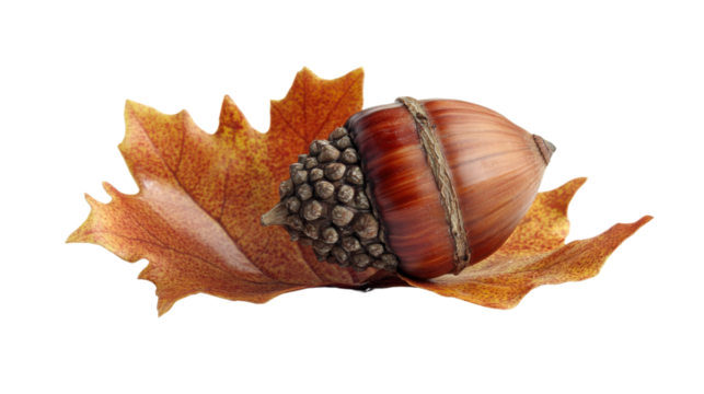 Acorn on transparent background