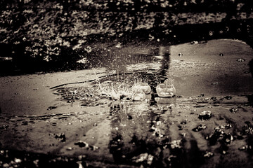 Grunge background with water drops effect