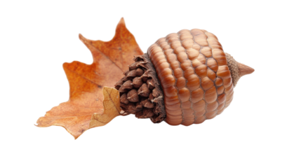 Acorn on transparent background
