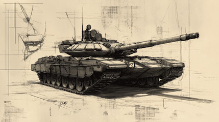 Military Tank Illustration