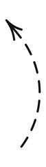 Dashed arrow editable stroke doodle