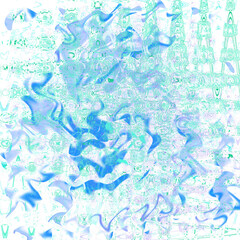 An abstract transparent psychedelic wavy liquid splatter design element overlay.