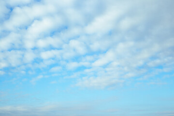 Fototapeta premium Blue sky with cloudy haze. Celestial atmospheric background