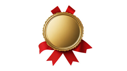 Gold medal on transparent background