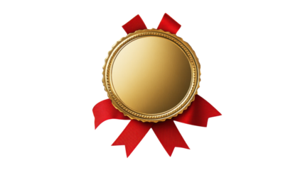 Gold medal on transparent background