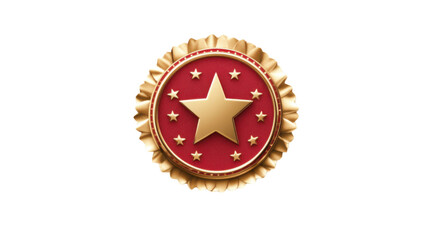 Gold medal on transparent background