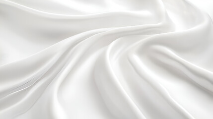 Obraz premium Elegant Draped White Fabric. Luxurious, smooth texture and soft folds. Perfect for fashion, beauty, or design projects.