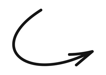 Black bending arrow turning right