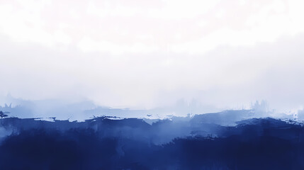 Obraz premium Rothko brush strokes a serene and peaceful indigo horizon at dusk where the sky transitions from soft blues to deep indigo and purples the horizon is minimalistic with. Indigo Horizon. Illustration