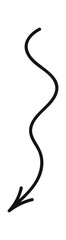 Curved arrow symbol doodle design
