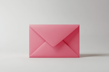 3D Envelope with Paper Icon Isolated and White Background