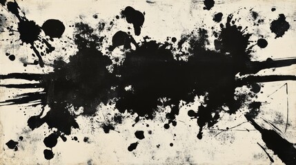 Naklejka premium Abstract Ink Splatters Painting - Modern Art Print