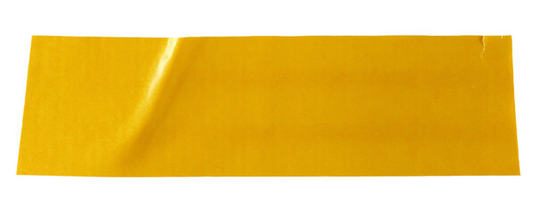 Adhesive tape, yellow duct repair isolated on white background, with clipping path	