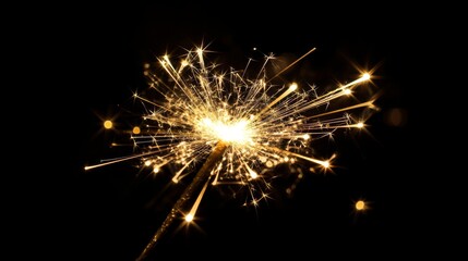 Fototapeta premium Sparkling Celebration: Golden Burst of Joyful Moments