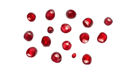 Dynamic red blood cells on transparent background