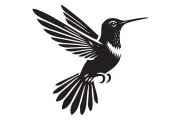 Fototapeta premium Humming bird silhouette