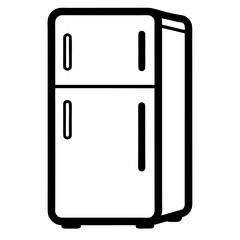 modern refrigerator isolated on white