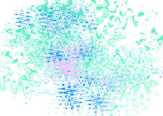 An abstract transparent psychedelic wavy liquid splatter design element overlay.