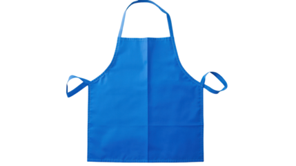 Blue rainbow kitchen apron on transparent background