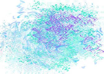 An abstract transparent psychedelic wavy liquid splatter design element overlay.