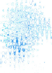 An abstract transparent psychedelic wavy liquid splatter design element overlay.