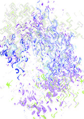 An abstract transparent psychedelic wavy liquid splatter design element overlay.