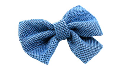 Blue bow tie on transparent background