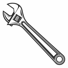 wrench isolated on white