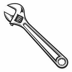 wrench isolated on white background