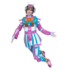 サイバーウーマン　3DCGレンダリング