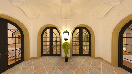 エントランスホール　3DCGレンダリング