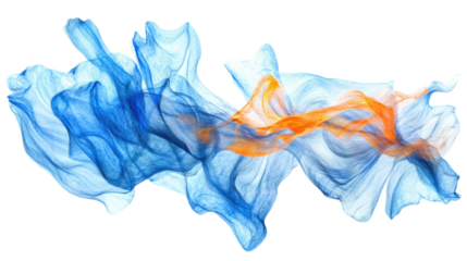 Paint blue splash on transparent background
